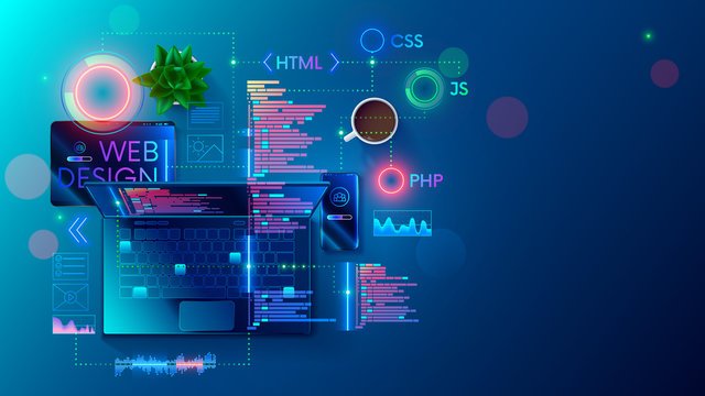 picture of a websites code